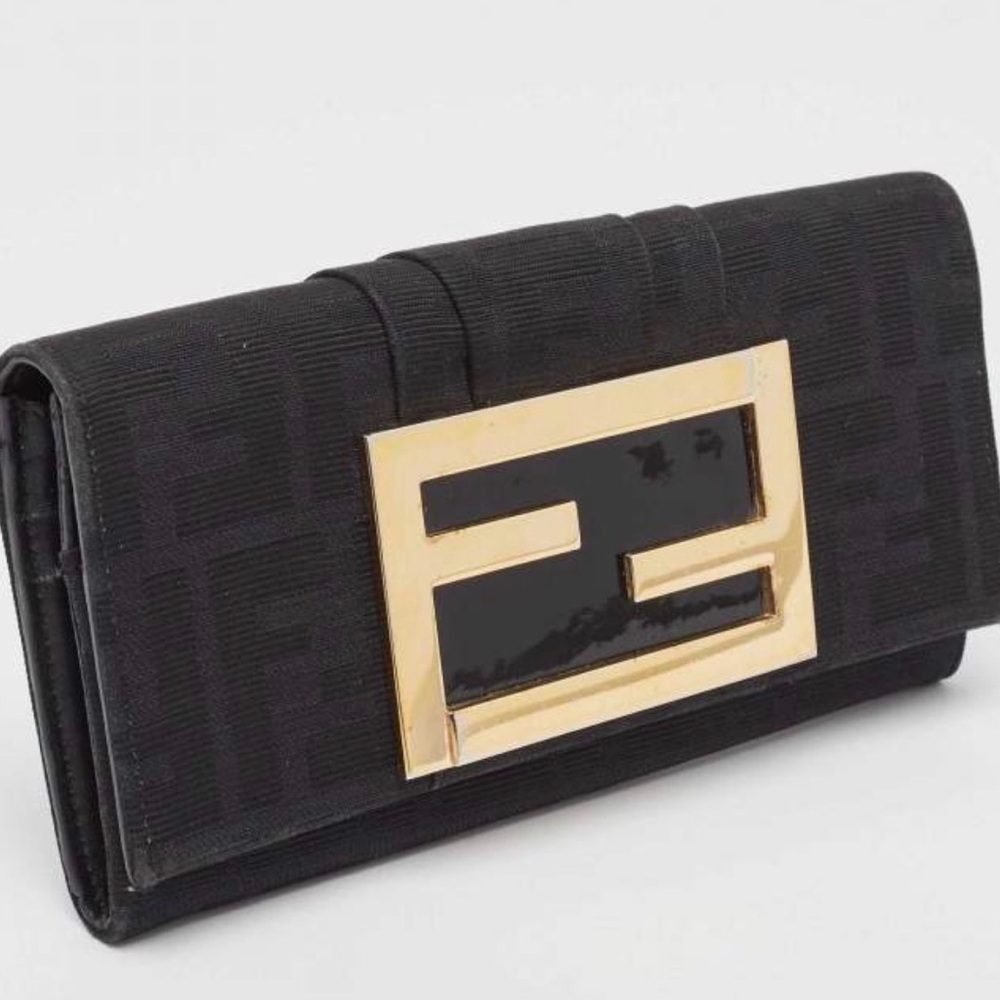 Fendi Zucca black Canvas Bifold Wallet / Full Inclusion - Picture 4 of 14